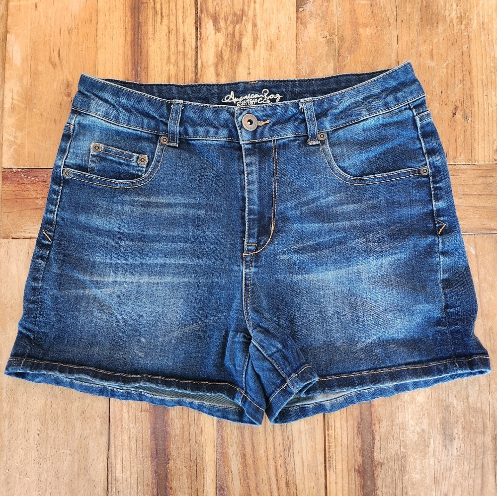 American Rag Juniors Dark Wash Denim Shorts